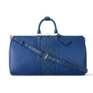 LOUIS VUITTON KEEPALL BANDOULIÈRE 50 TAIGARAMA COBALT 45CM M53766