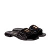 MIUMIU MATELASSÉ NAPPA LEATHER SLIDES BLACK