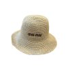 MIUMIU FABRIC WOVEN HAT BEIGE