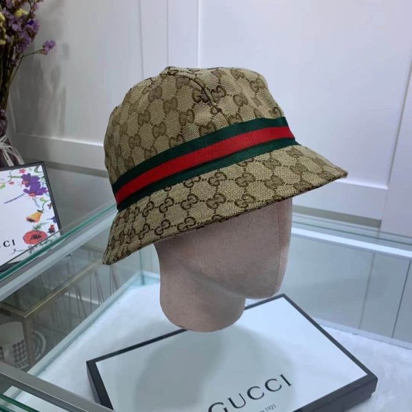 SUMMER SET: GUCCI OPHIDIA SMALL TOTE BAG BEIGE AND EBONY GG 25CM & GG SSIMA SOFT WEB FEDORA HAT BEIGE
