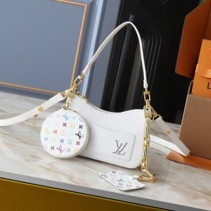 SUMMER SET:  LOUIS VUITTON X MURAKAMI MARELLINI BAG WHITE & MONOGRAM MULTICOLOR WHITE