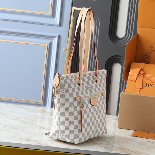 LOUIS VUITTON LENA PM BAG DAMIER AZUR WHITE 35CM