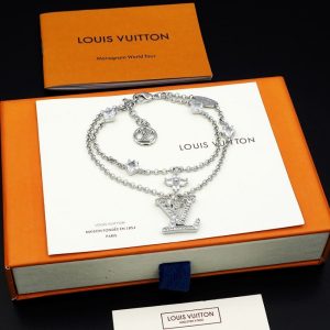 LOUIS VUITTON LADY LV BRACELET PALLADIUM M1378A