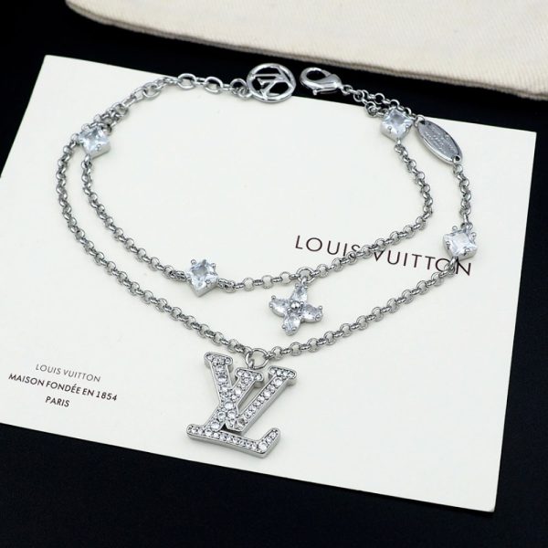 LOUIS VUITTON LADY LV BRACELET PALLADIUM M1378A