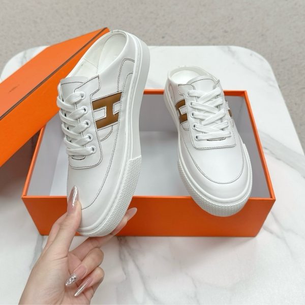 HERMES KEEP SNEAKER BLANC AND NATURAL H251913ZHA3415