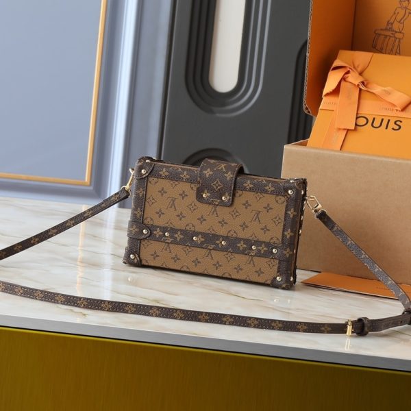 LOUIS VUITTON PETITE MALLE MONOGRAM REVERSE BROWN 20CM M45960