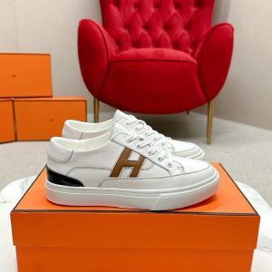 HERMES DEEP SNEAKER BLANC AND NATURAL H251837ZHA3400