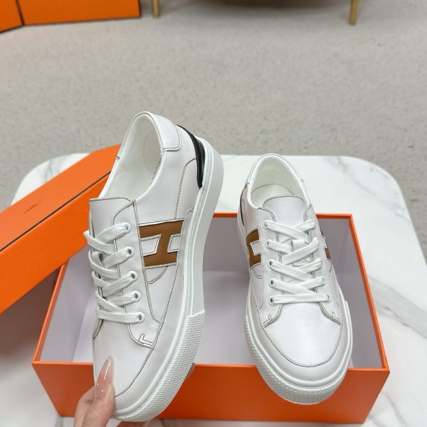 HERMES DEEP SNEAKER BLANC AND NATURAL H251837ZHA3400