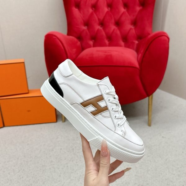 HERMES DEEP SNEAKER BLANC AND NATURAL H251837ZHA3400