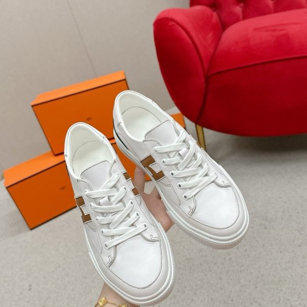 HERMES DEEP SNEAKER BLANC AND NATURAL H251837ZHA3400