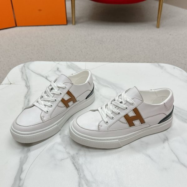 HERMES DEEP SNEAKER BLANC AND NATURAL H251837ZHA3400