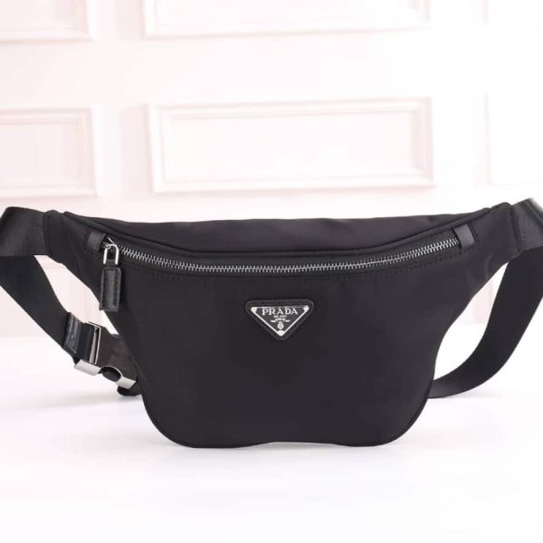 PRADA NYLON BELT BAG BLACK 30CM