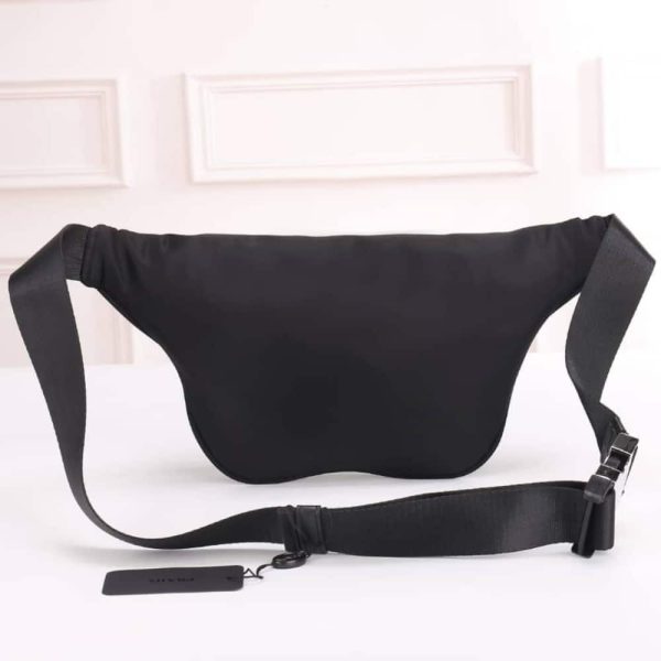 PRADA NYLON BELT BAG BLACK 30CM