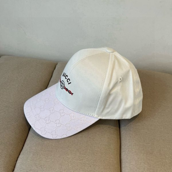 GUCCI BASEBALL CAP WEB STRIPE WHITE