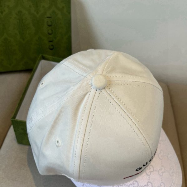 GUCCI BASEBALL CAP WEB STRIPE WHITE