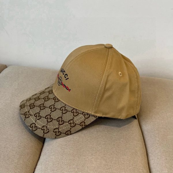 GUCCI BASEBALL CAP WEB STRIPE BROWN