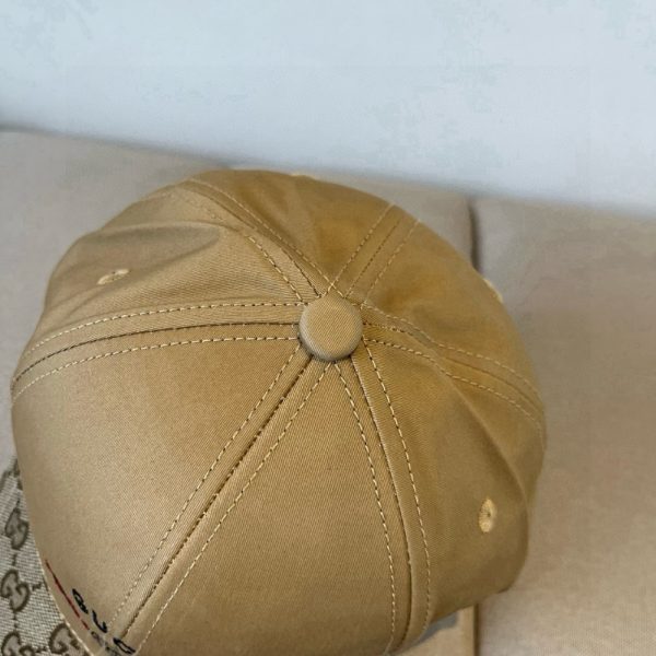 GUCCI BASEBALL CAP WEB STRIPE BROWN