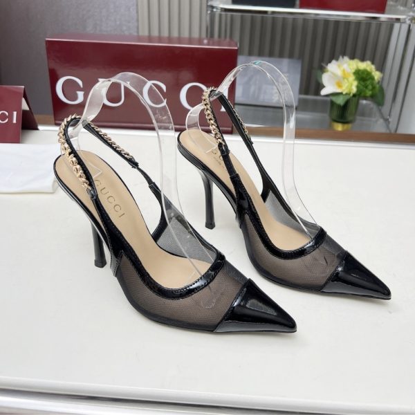 GUCCI SIGNORIA SLINGBACK PUMP BLACK 816636 FAD8Z 1000