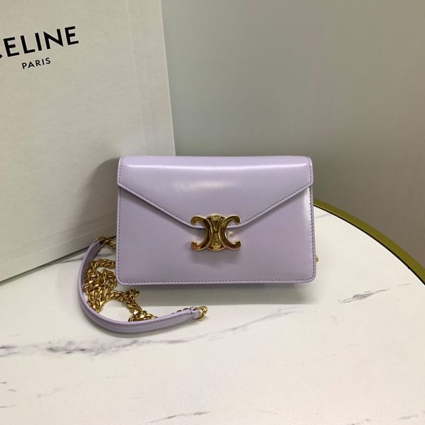 WALLET ON CHAIN MARGO in Shiny calfskin