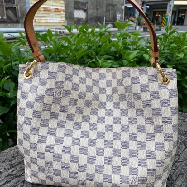 SUMMER SET: LOUIS VUITTON GRACEFUL PM DAMIER AZUR & SARAH WALLET DAMIER AZUR