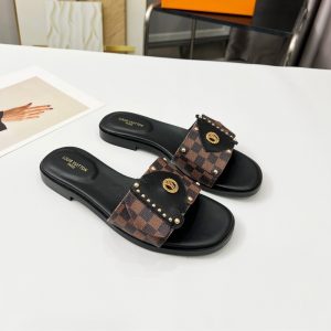 LOUIS VUITTON LV FRAME FLAT MULE CACAO BROWN 1AHLR3