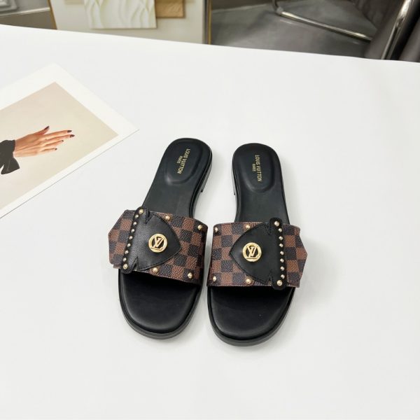 LOUIS VUITTON LV FRAME FLAT MULE CACAO BROWN 1AHLR3