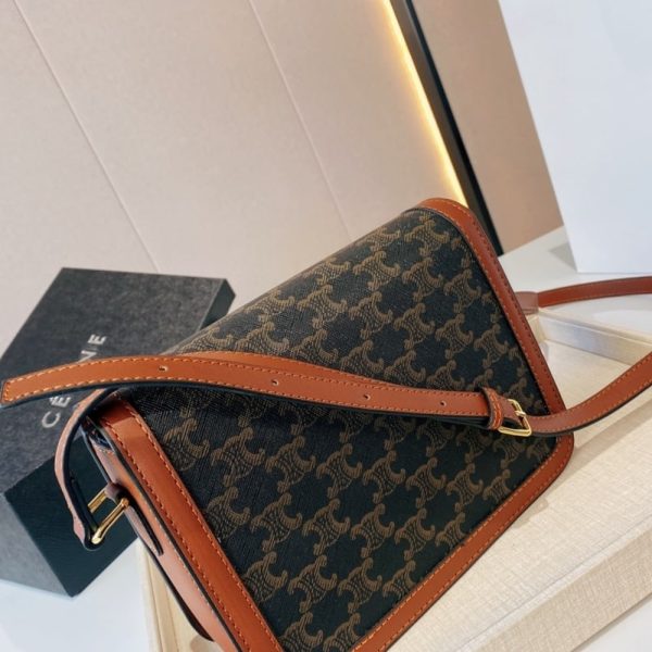 SUMMER SET: CELINE CLASSIQUE TRIOMPHE BAG IN TAN & SMALL TRIOMPHE CANVAS TAN WALLET