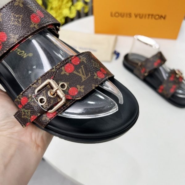 LOUIS VUITTON X TAKASHI MURAKAMI BOM DIA FLAT COMFORT MULE BROWN 1AHM03