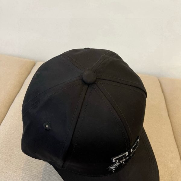 HERMES DAVIS H SELLIER CAP BLACK