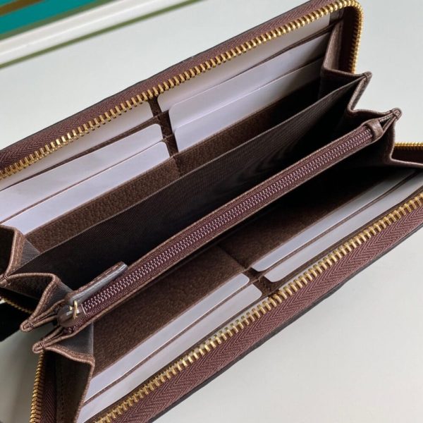 SUMMER SET: GUCCI OPHIDIA GG MEDIUM TOP HANDLE TOTE BAG & ZIP AROUND WALLET BROWN