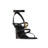 SAINT LAURENT CASSANDRA WEDGES IN SMOOTH LEATHER BLACK 821090DWEDD1000