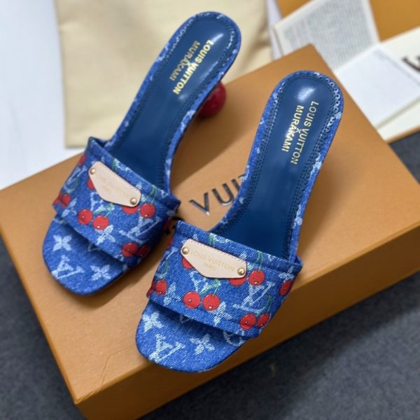 LOUIS VUITTON X TAKASHI MURAKAMI LILY MULE DENIM BLUE 1AHLTF