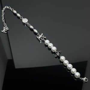 LOUIS VUITTON PEARLS FUSION BRACELET SILVER M1556A