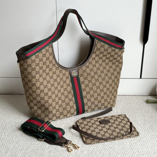 GUCCI GIGLIO LARGE TOTE BAG BROWN 60CM 853971 FAFFP 2547