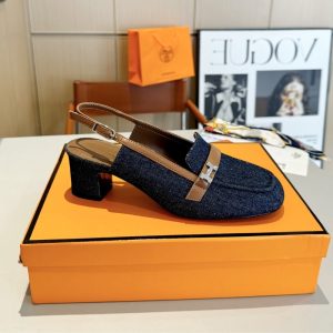 HERMES INFINIE 50 PUMP DENIM DARK BLUE H241047Z 49380