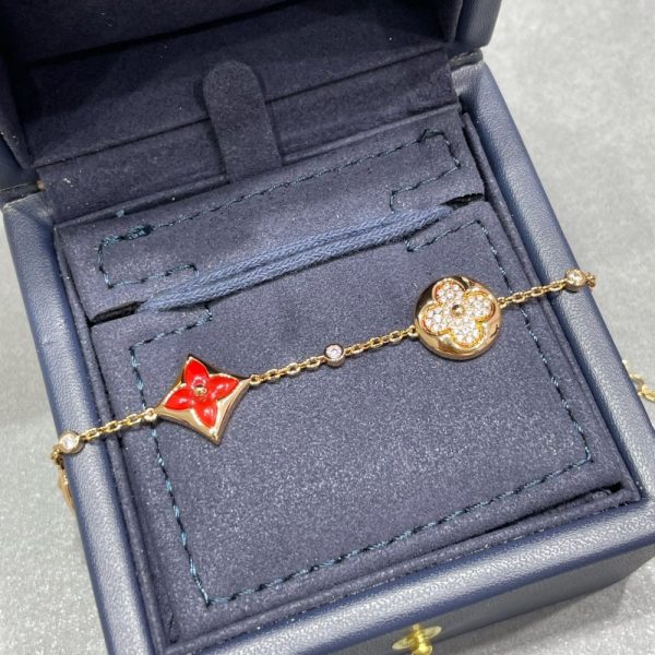 LOUIS VUITTON COLOR BLOSSOM BB MULTI-PATTERN BRACELET PINK GOLD QA5122