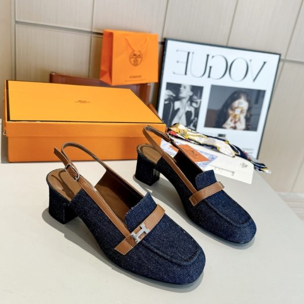 HERMES INFINIE 50 PUMP DENIM DARK BLUE H241047Z 49380