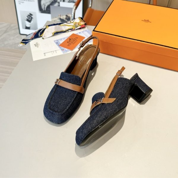 HERMES INFINIE 50 PUMP DENIM DARK BLUE H241047Z 49380