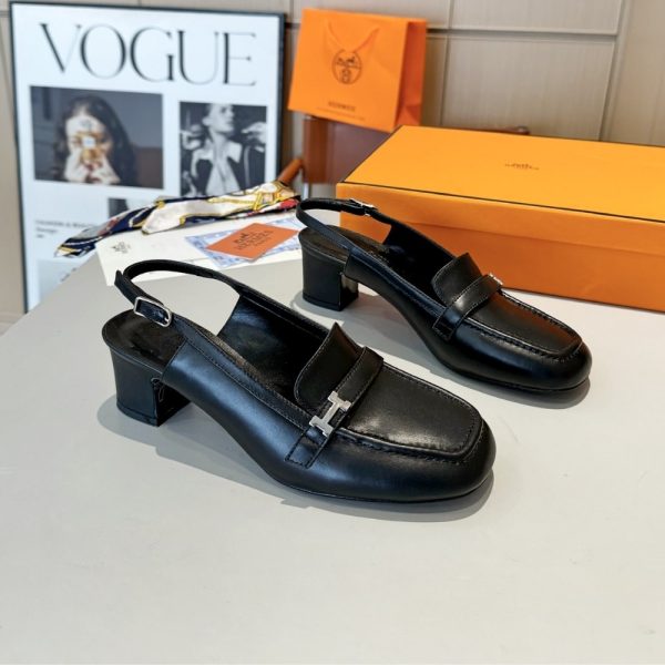 HERMES INFINIE 50 PUMP BLACK