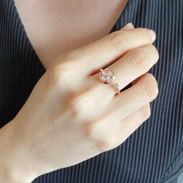 LOUIS VUITTON COLOR BLOSSOM MINI SUN RING PINK GOLD Q0S21A