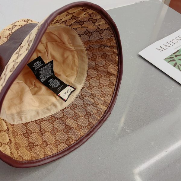 SUMMER SET: GUCCI OPHIDIA MINI TOTE BAG BEIGE AND EBONY 22CM & CANVAS BUCKET HAT WITH DOUBLE G BROWN