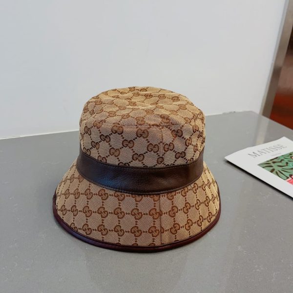 SUMMER SET: GUCCI OPHIDIA MINI TOTE BAG BEIGE AND EBONY 22CM & CANVAS BUCKET HAT WITH DOUBLE G BROWN