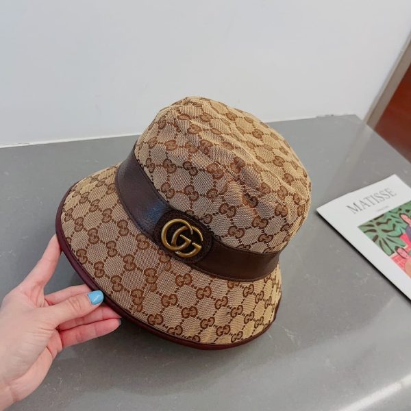 SUMMER SET: GUCCI OPHIDIA MINI TOTE BAG BEIGE AND EBONY 22CM & CANVAS BUCKET HAT WITH DOUBLE G BROWN