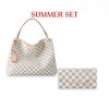 SUMMER SET: LOUIS VUITTON GRACEFUL PM DAMIER AZUR & SARAH WALLET DAMIER AZUR