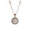 GUCCI INTERLOCKING G LOGO EMBELLISHED PENDANT STATION NECKLACE GOLD TONE