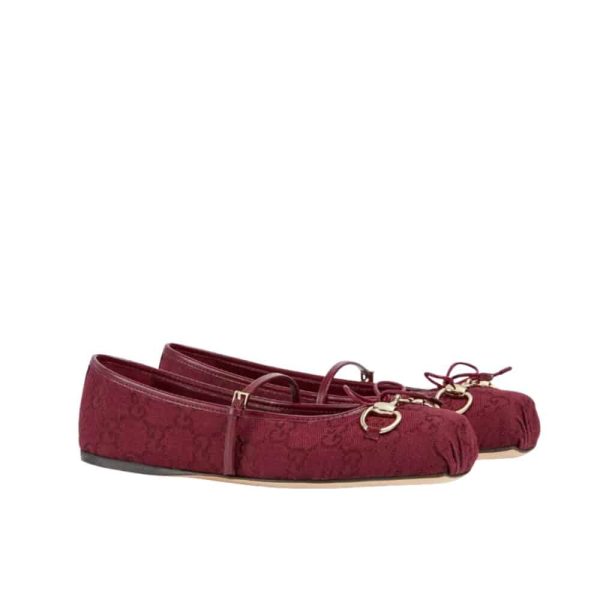 GUCCI WOMEN’S HORSEBIT BALLET FLAT RED 821220 FAD8F 8546