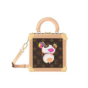 LOUIS VUITTON X TAKASHI MURAKAMI MINI SQUARE TRUNK BROWN 17CM M13127