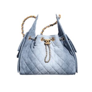 CHANEL 25 SMALL HANDBAG DENIM BLUE 35CM AS5293 B20603 U0475