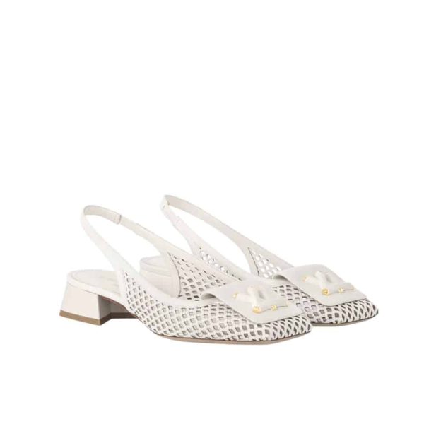 LOUIS VUITTON SHAKE SLINGBACK PUMP WHITE 1AD0CA