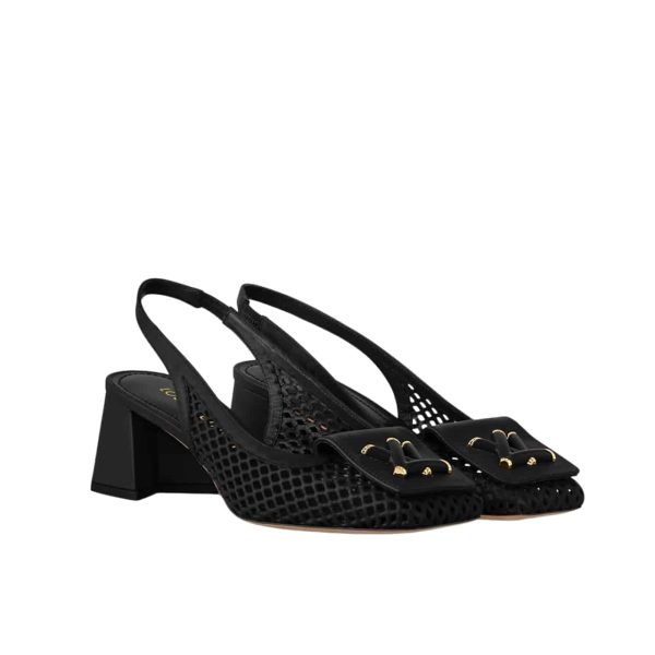 LOUIS VUITTON SHAKE SLINGBACK PUMP BLACK 1AD3XY